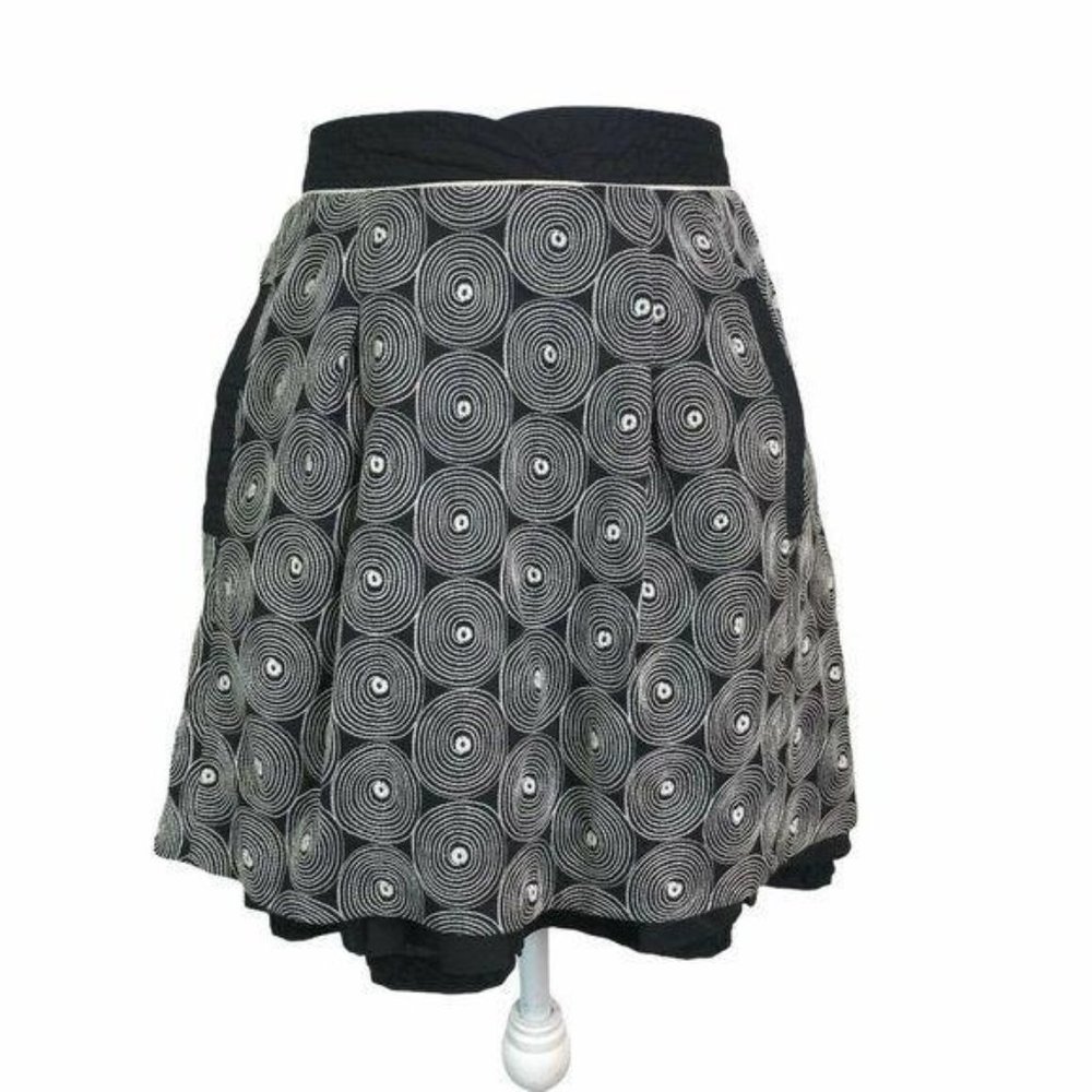 Anthropologie Floreat Embroidered Layered Skirt